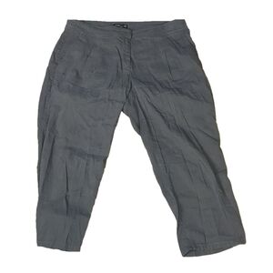 EILEEN Fisher gray linen Blend capris size 8